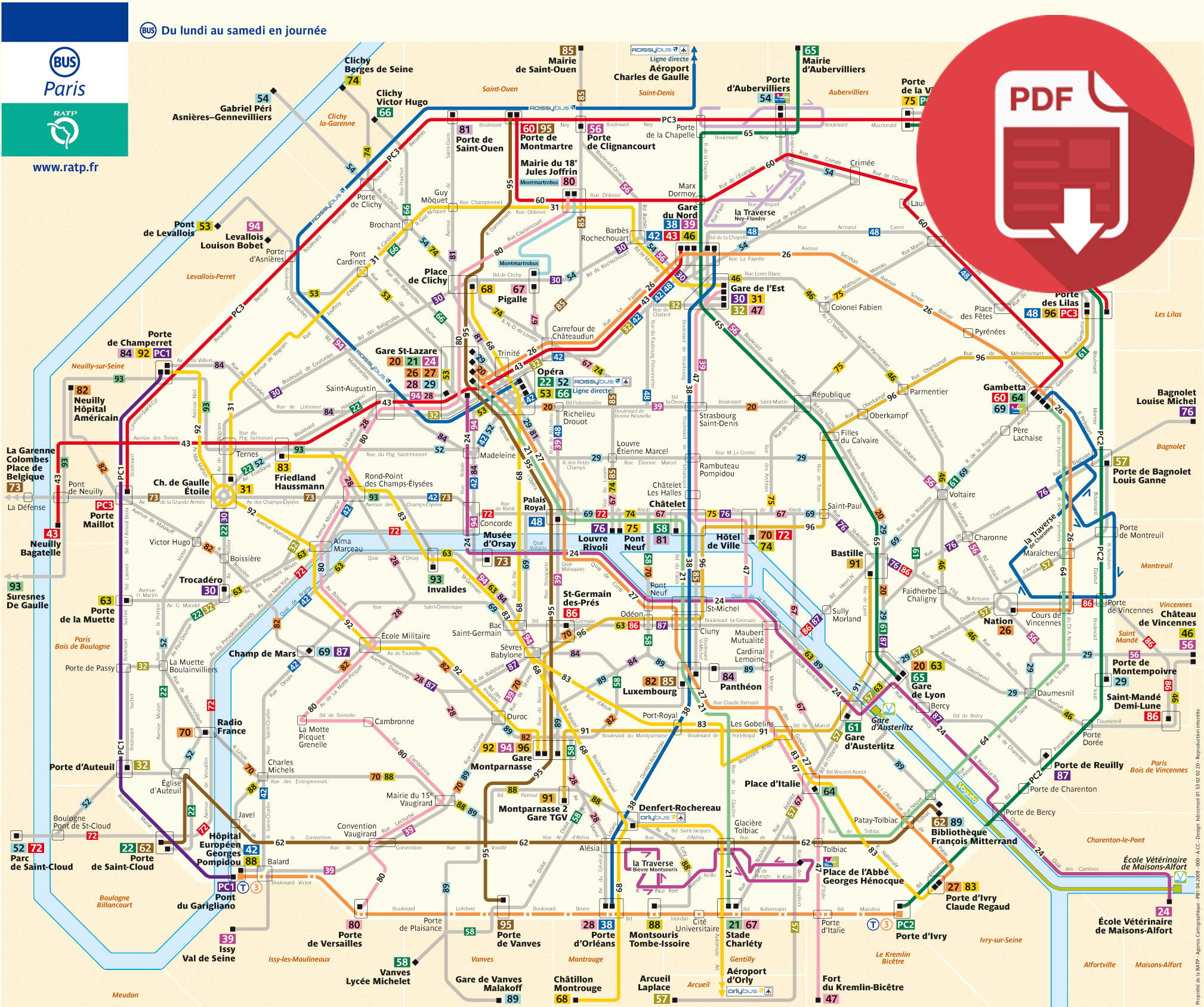 plan bus paris 2016 PDF